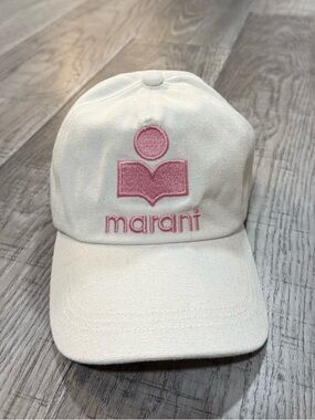Isabel Marant Cream Cap with Black Logo Tag